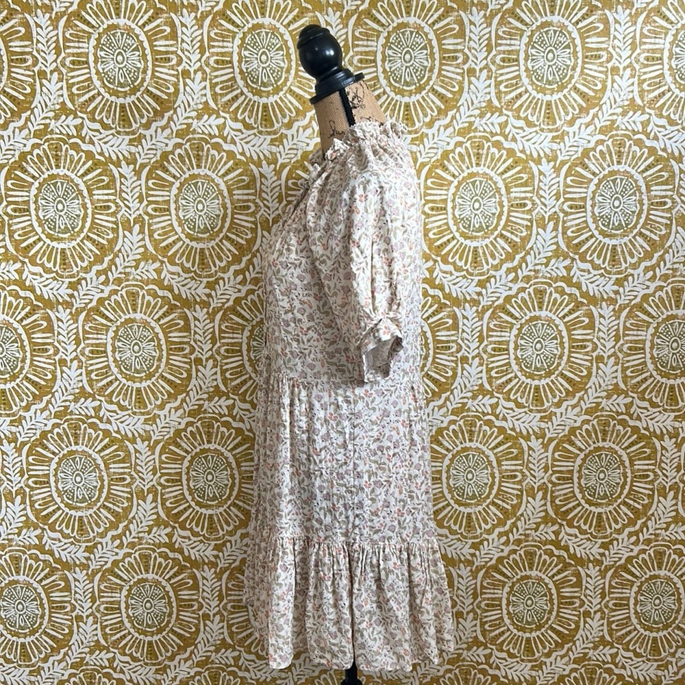 Floral Cream Mini Dress - Picture 10 of 13
